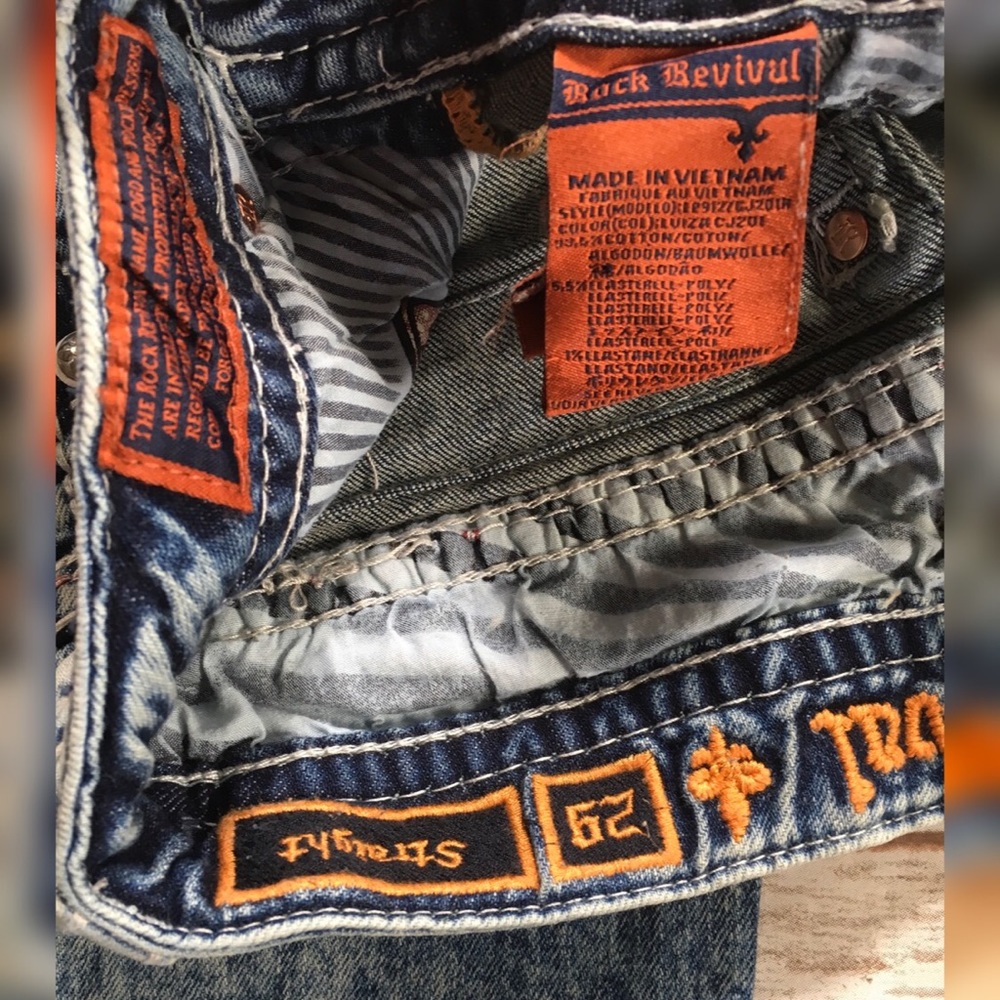 Rock Revival Low Rise Straight Stretch Jeans FIRM$ - Picture 7 of 8